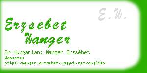 erzsebet wanger business card